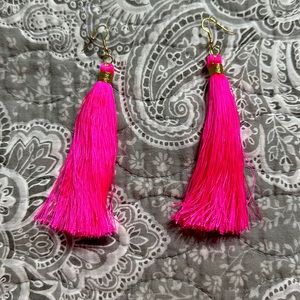 Hot pink earrings